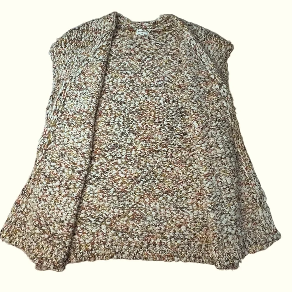 WORLD MARKET Multicolor Textured Open Front Chunky Knit Tunic Sweater  OS